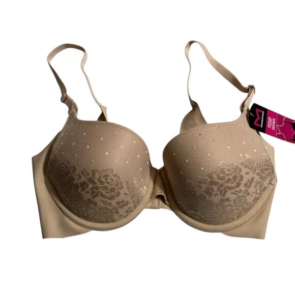 Maidenform Womens Bra Size 38B Push Up Seamless Underwire Lace Padded P00732 - Picture 3 of 9